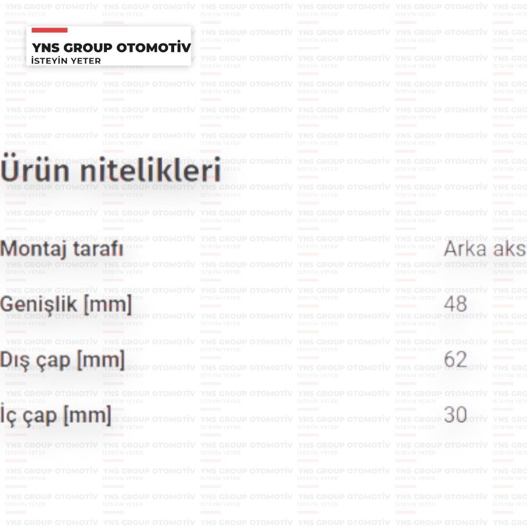 Citroen C3 09- C4 04- Ds3 15-19 Opel Corssland 17- Peugeot P2008 13- P207 06-15 P208 12-19 P307 03-09 Arka Fren Diski (Rulmanlı - 1 Adet) Snr - Kf15953u