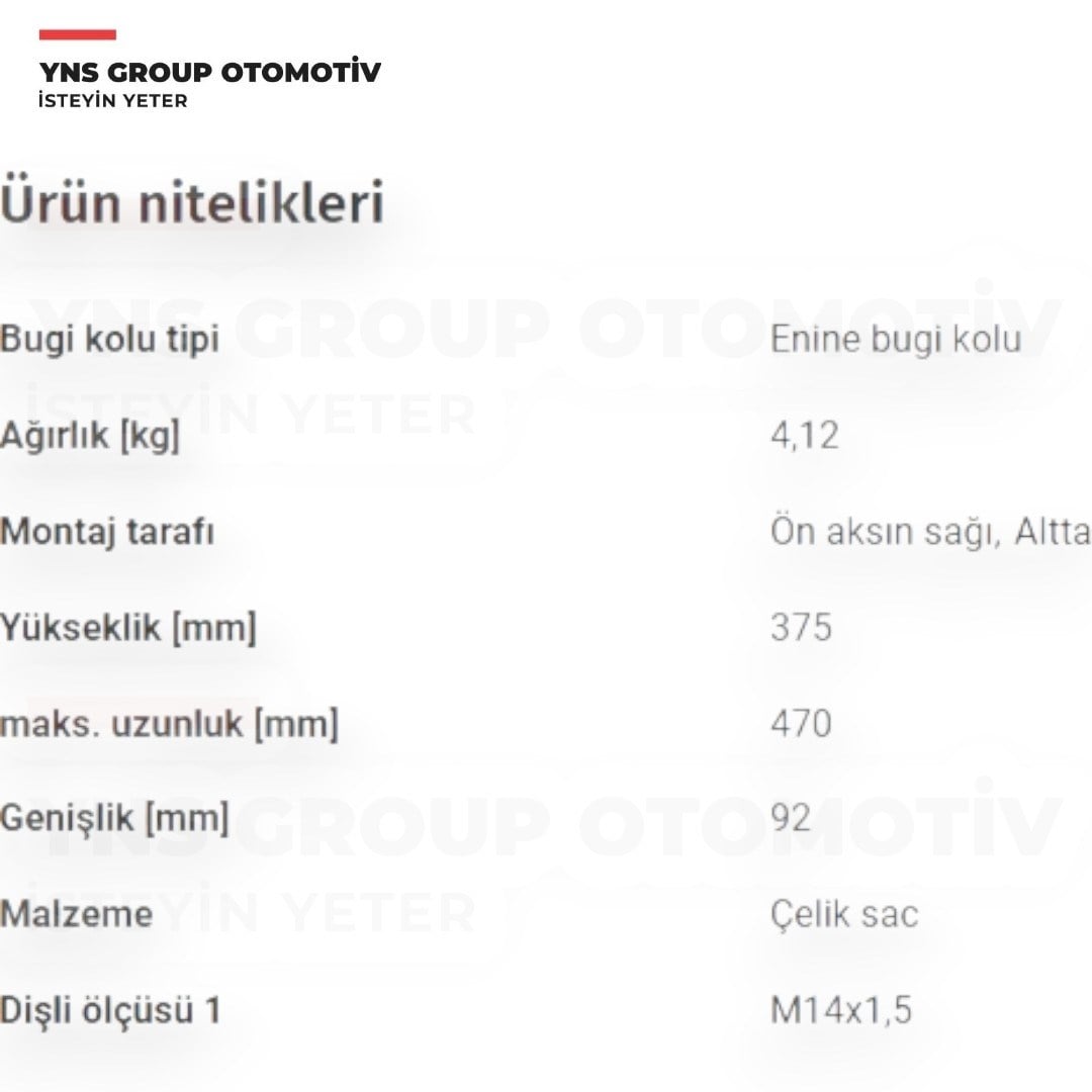 Citroen C4 Picasso 13- Opel Astra L 21- Peugeot P308 13- P508 18- Alt Salıncak Sağ (Rotilli) Yns - 9678311280
