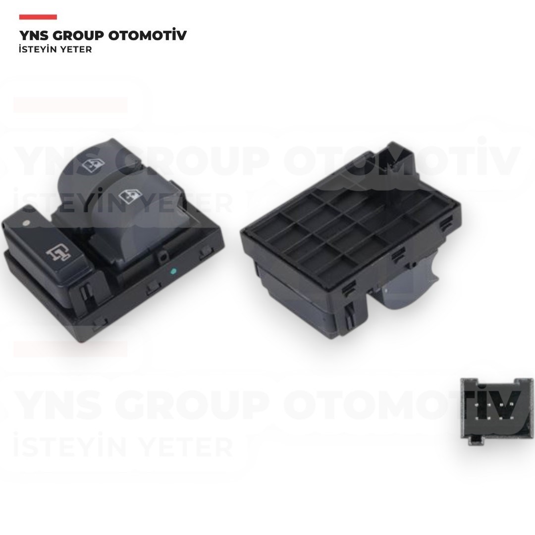Citroen Jumper 15-23 Fiat Doblo 10- Ducato 06- Peugeot Boxer 06-23 Ön Cam Açma Düğmesi (Anahtarı) Sol (Çerçevesiz - Merkezi Kilitli) Yns - 735487423