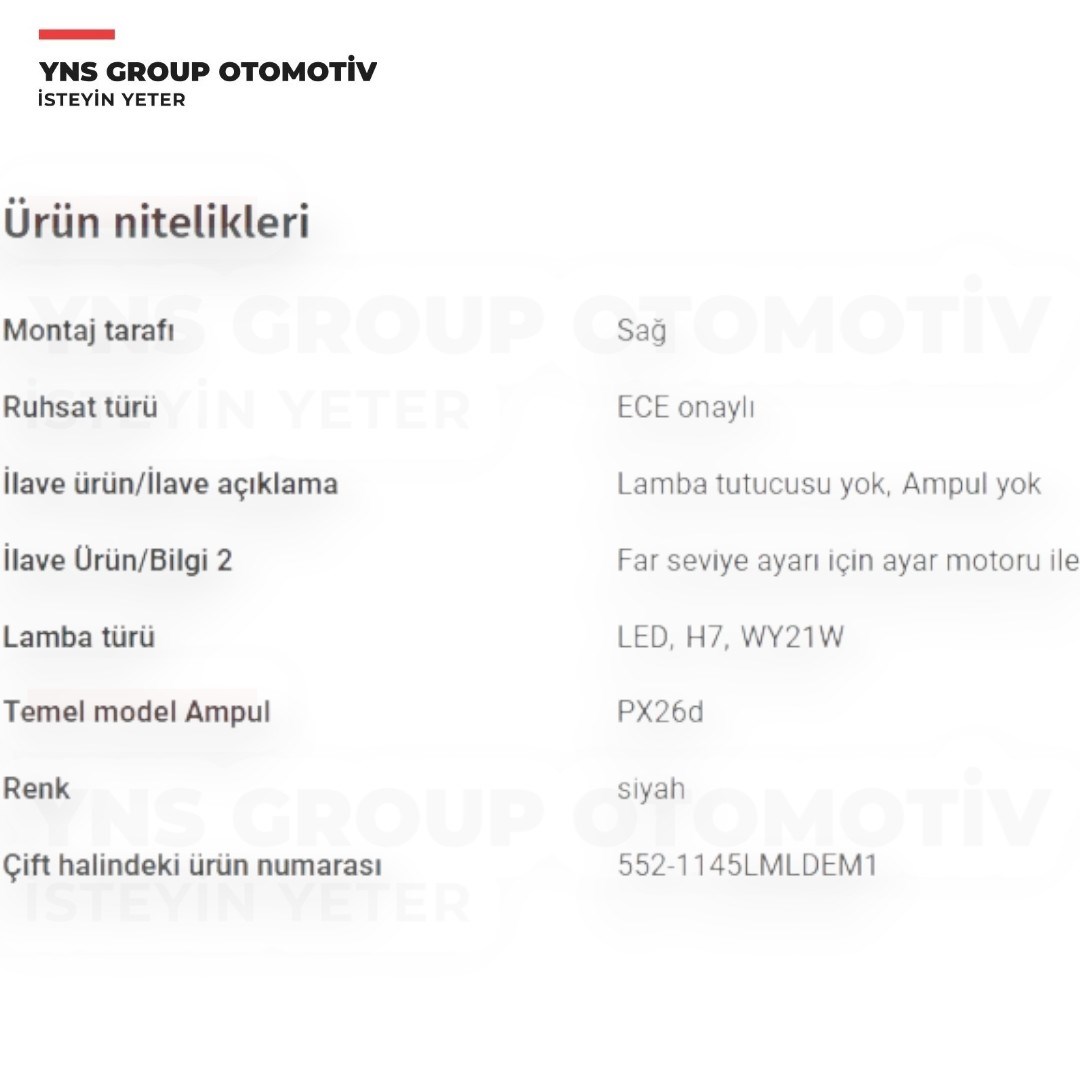 Citroen Jumper 15-23 Fiat Ducato 10- Peugeot Boxer 15-23 Far Sağ (Krom - Ledsiz) Depo - 5521145rmldem1 / 1394418080