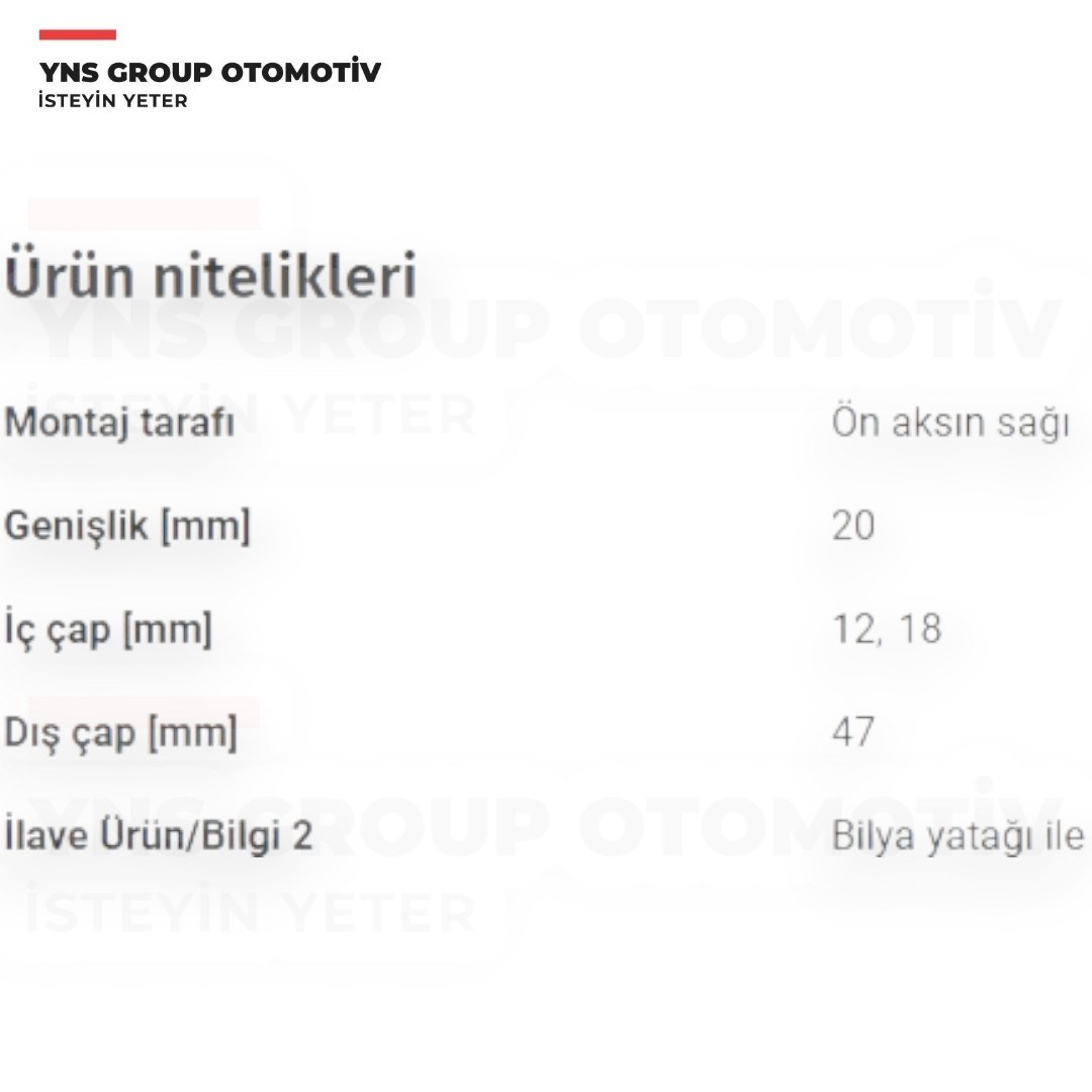 Citroen Nemo 07- Fiat Fiorino Linea 07- Peugeot Bipper 07- Ön Amortisör Takozu Sağ Rulmanlı Orjinal Opar - 59360100 / 51804748