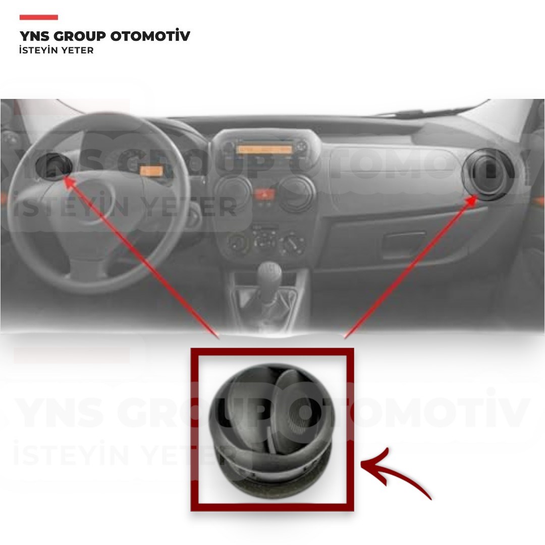 Citroen Nemo Fiat Fiorino Peugeot Bipper 07- Kalorifer Havalandırma Difüzörü (Izgarası) Yan (Büyük) Sağ - Sol Yns - 7355461076