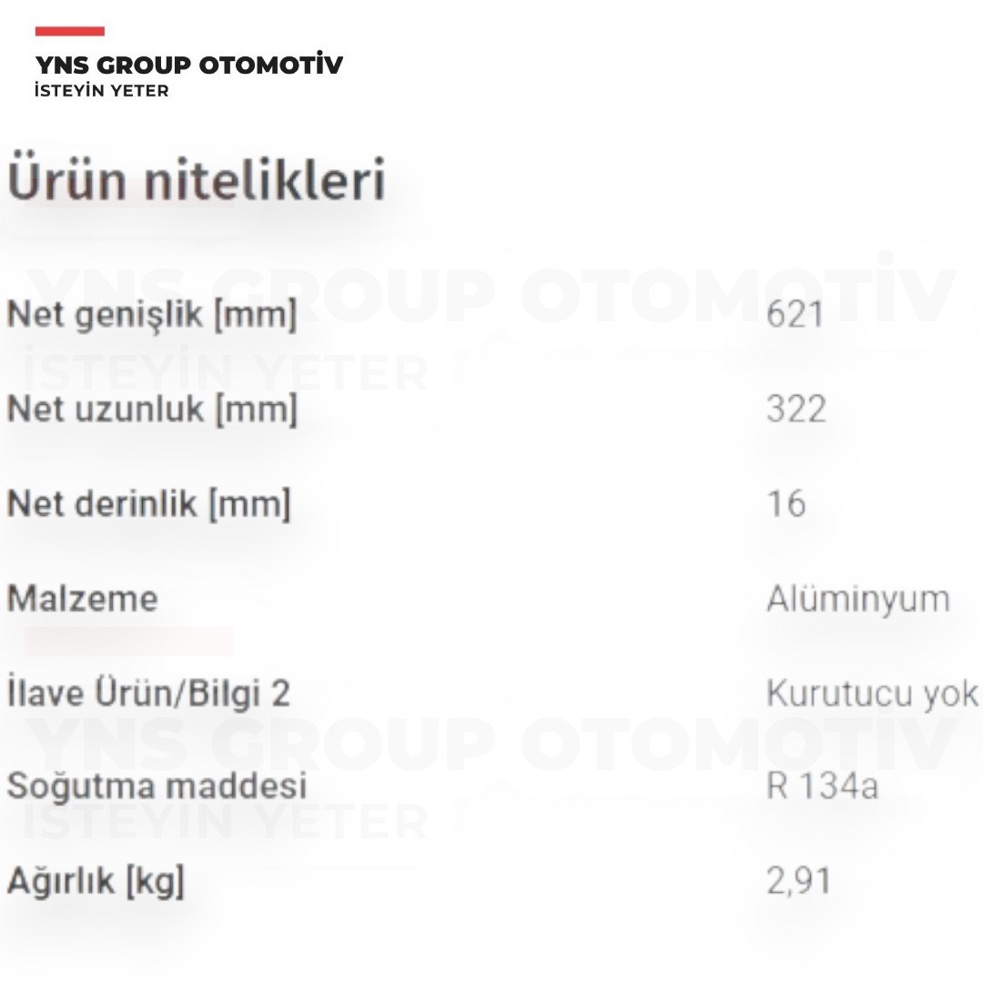 Dacia Duster 10-18 1.5 Dci K9k Klima Radyatörü (Kondansatör) Kale - 342840 / 921008028r
