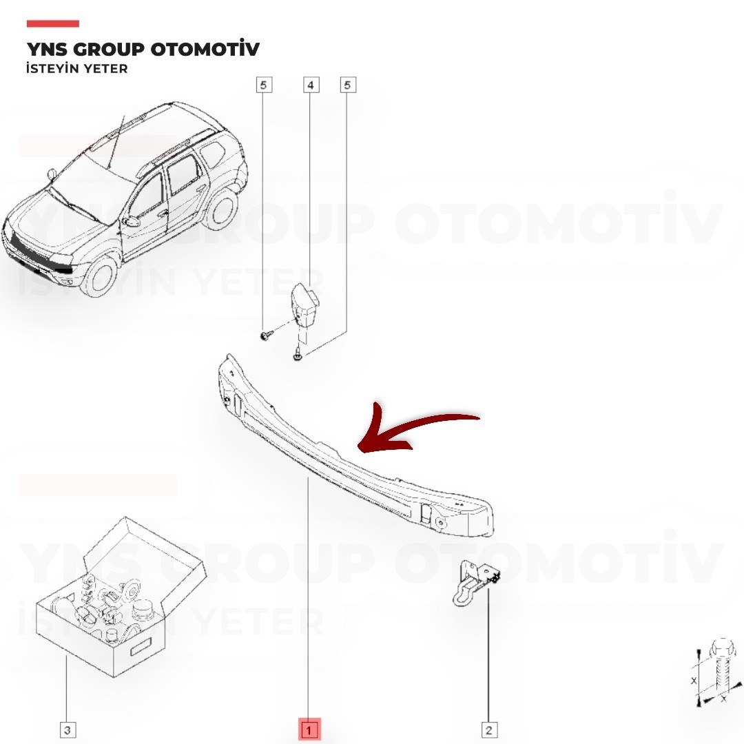 Dacia Duster 10-18 Ön Tampon Demiri Yns - 752102945r