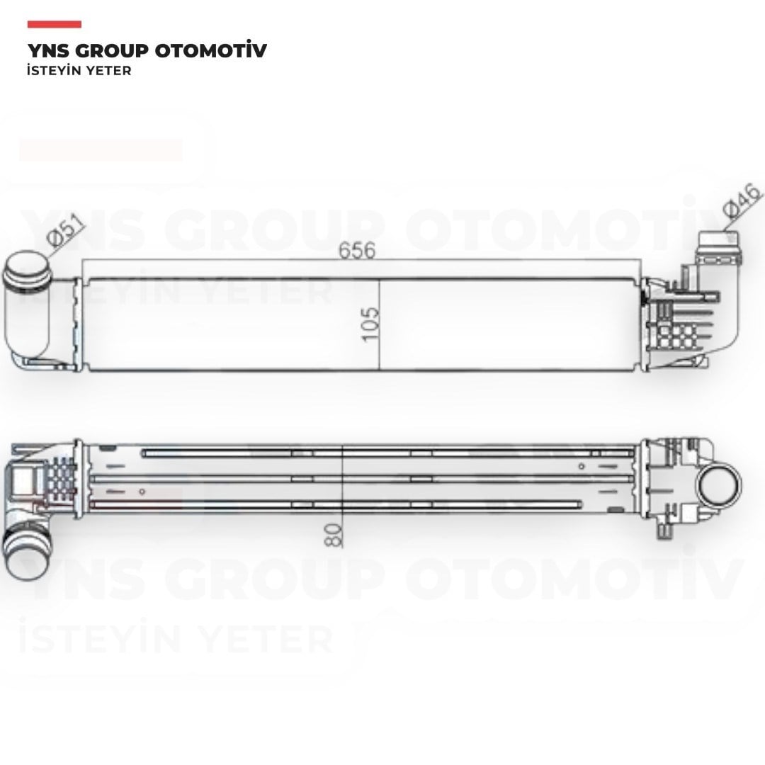 Dacia Duster 10-18 Turbo Intercooler Radyatörü Yns - 8200880552