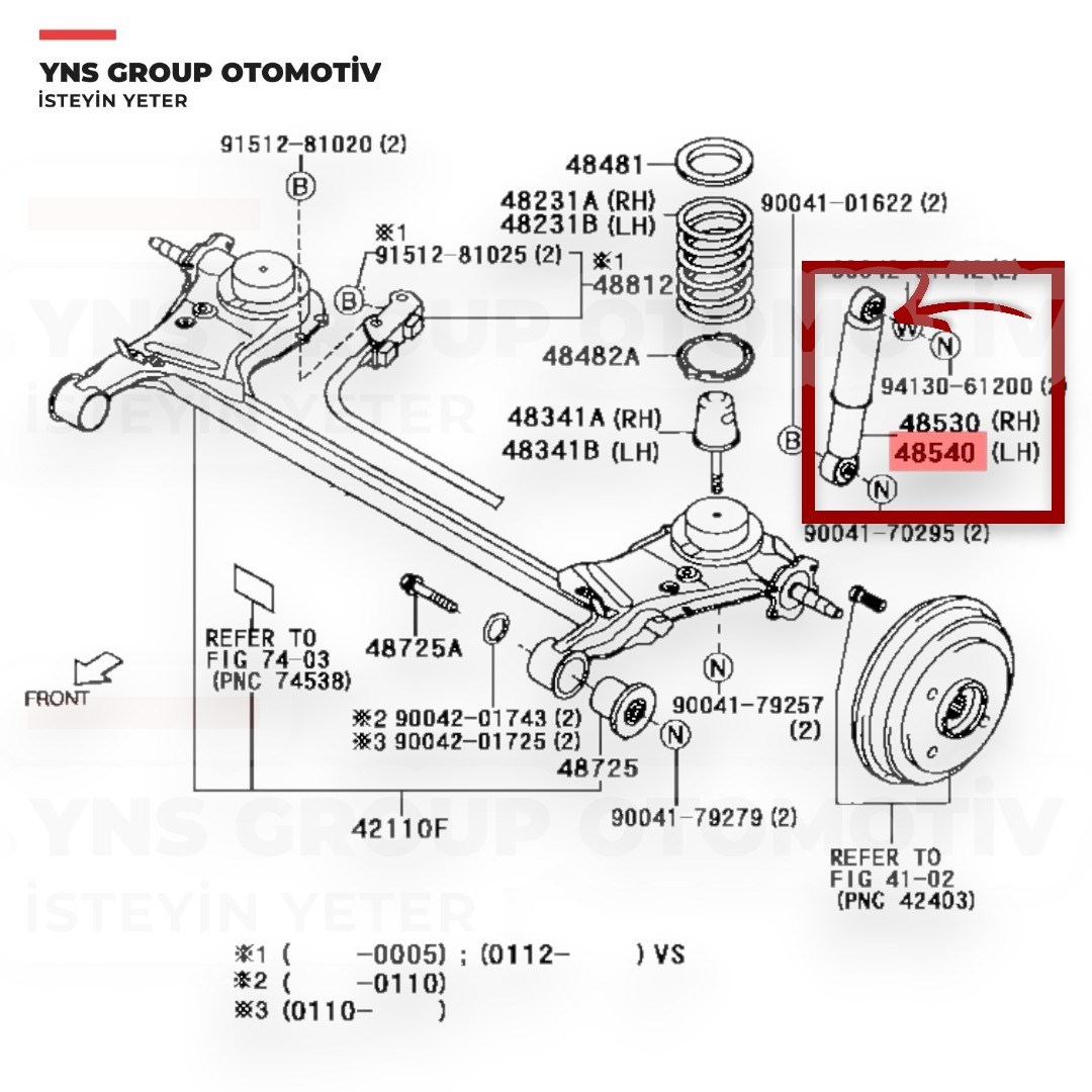 Daihatsu Move 98-02 1.0 Sirion 98-05 Yrv 01- Arka Amortisör Sağ - Sol Japanparts - Mm60008