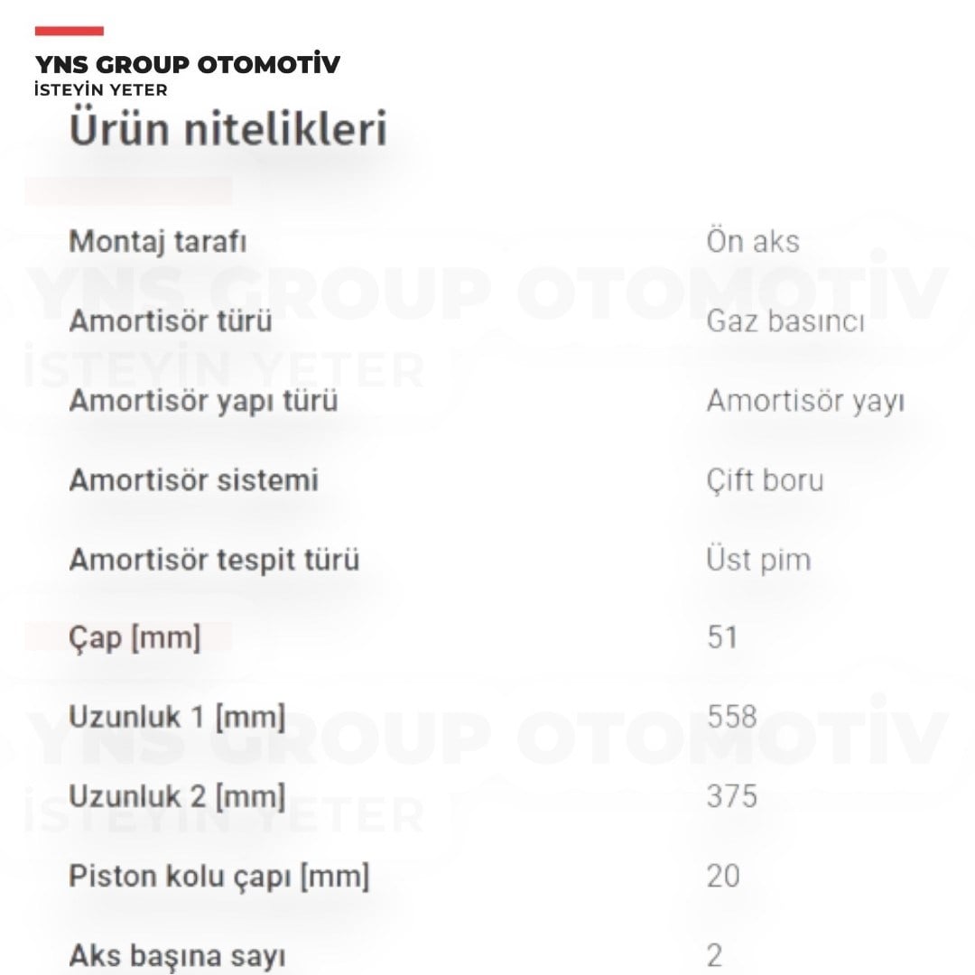 Daihatsu Terios 05-12 Ön Amortisör (Sağ = Sol) Orjinal - 0348510b4061
