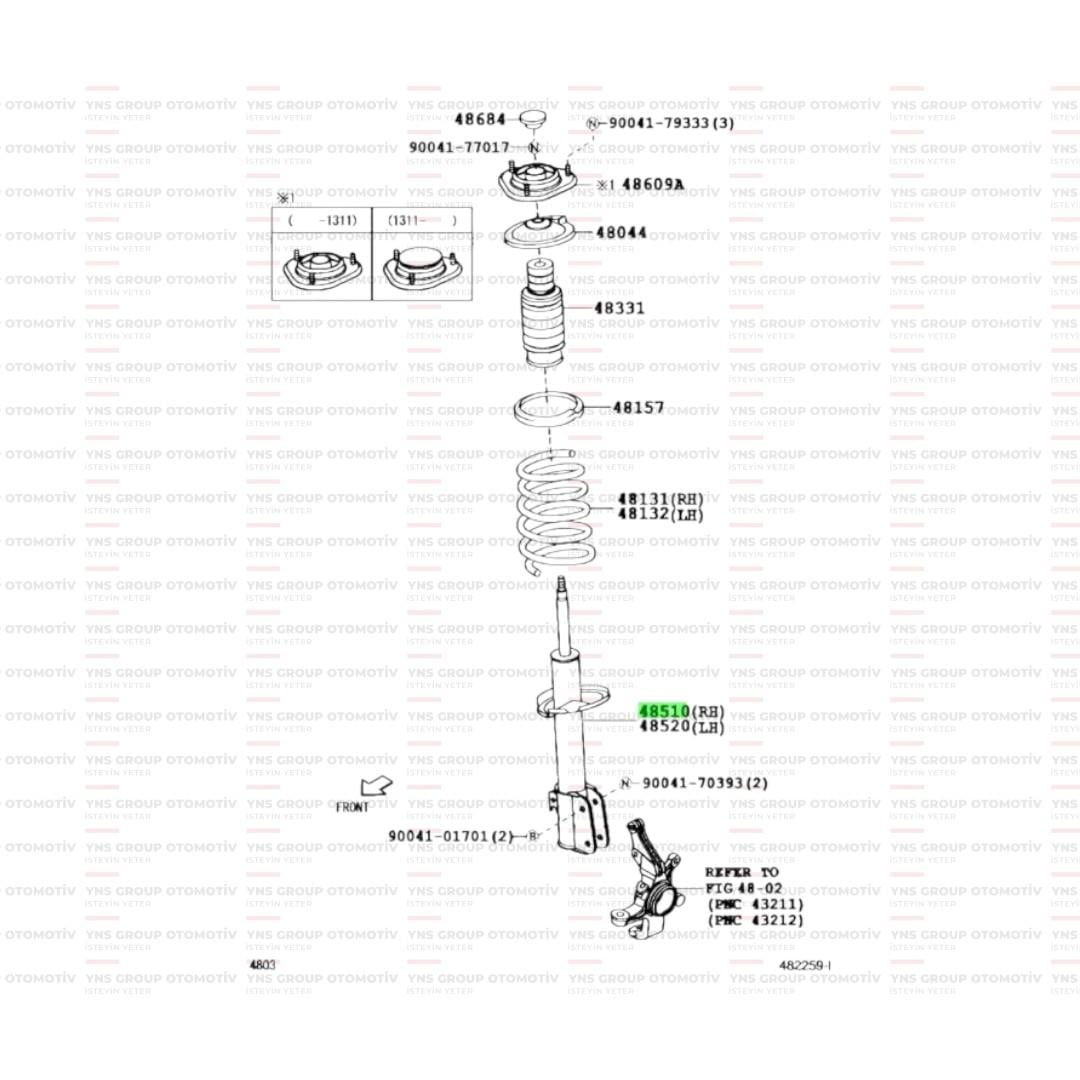 Daihatsu Terios 05-12 Ön Amortisör Sağ - Sol Kyb - 333496