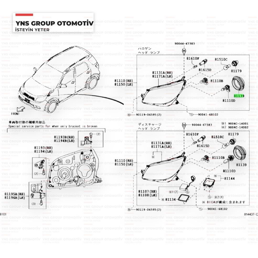 Daihatsu Terios 05- Far Ampül Kapağı Arka Orjinal - 0381139b4010