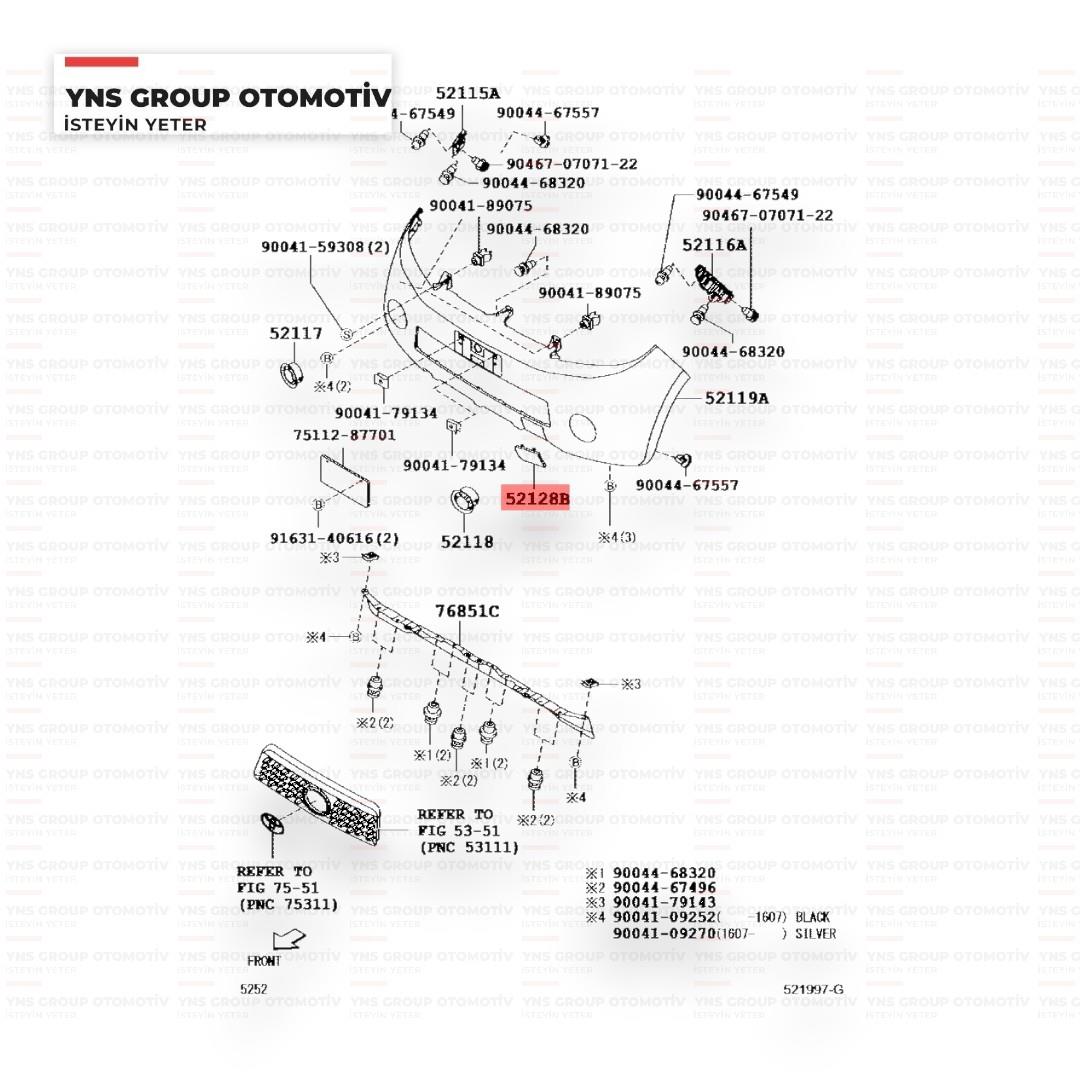 Daihatsu Terios 05- Ön Tampon Kapağı Alt Orjinal - 0352128b4060