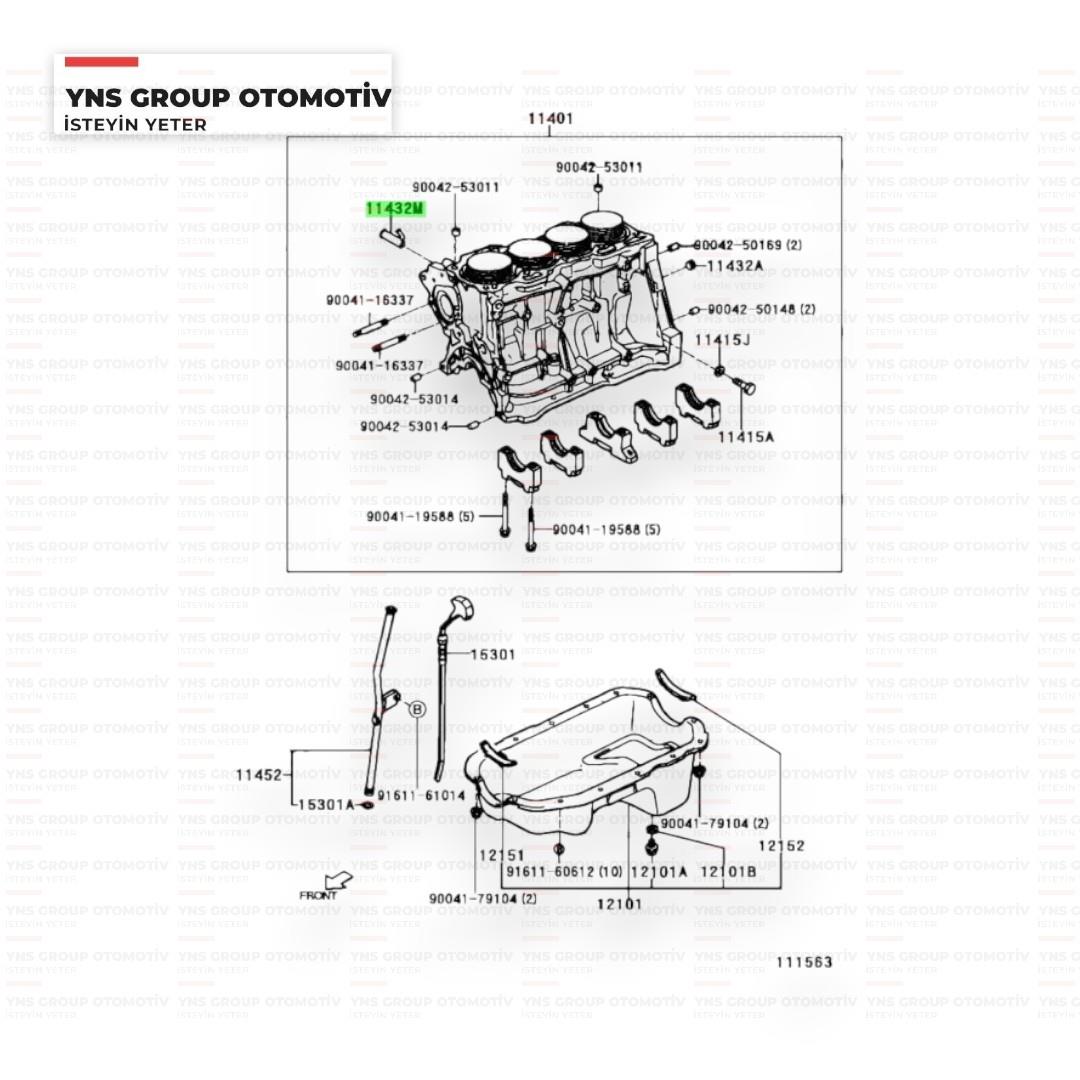 Daihatsu Terios 97-05 1,3 cc Blok Su Çıkış Borusu Arka Orjinal - 039004406006000