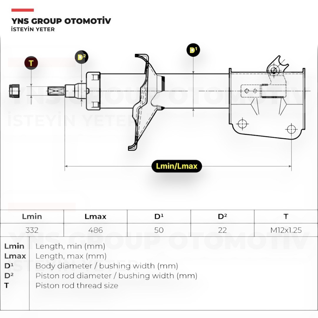 Daihatsu Terios 97-05 Ön Amortisör Sağ Japanparts - Mm60009 / 4851087401