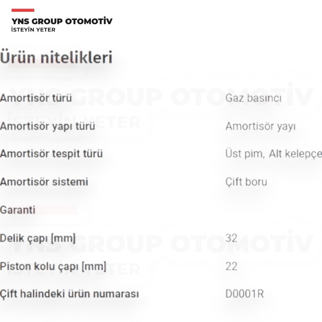 Daihatsu Terios 97-05 Ön Amortisör Sol Monroe - D0002l / 4852087401