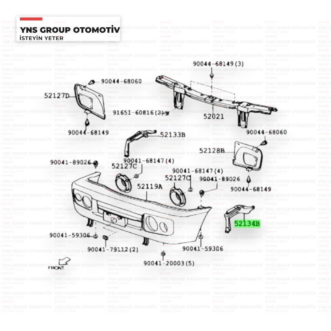 Daihatsu Terios 97-05 Tampon Braketi (Ayağı) Ön Sol Orjinal - 035214487401