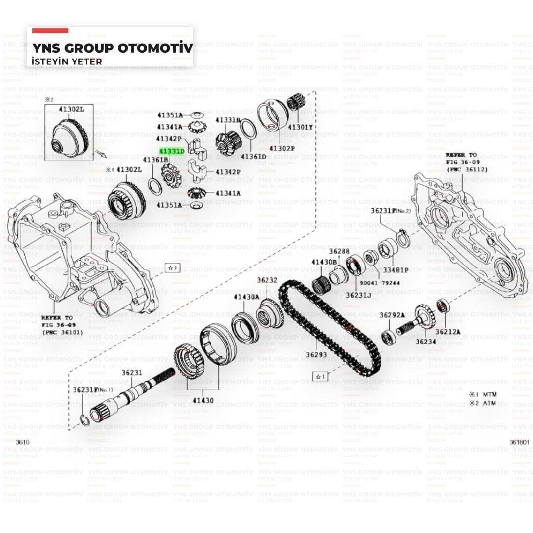 Daihatsu Terios 98-12 Difransiyel Dişlisi No.2 Orjinal - 034133187406