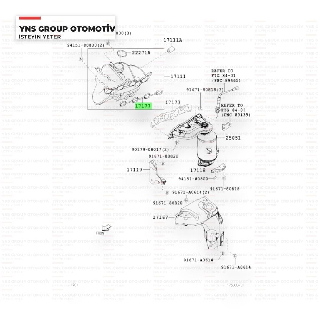 Daihatsu Terios Materia 05- 1,5 cc Sirion 06- 1,3 cc (2sz-fe / 3sz-ve / K3-ve) Emme Manifold Contası Orjinal - 0317177b1020