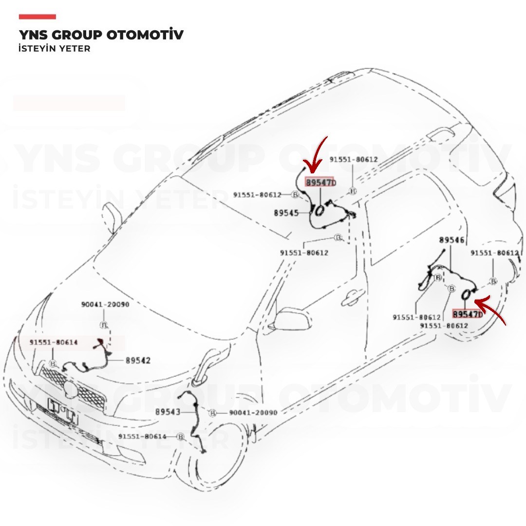 Daihatsu Terios Materia 05- Sirion 04- Abs Sensörü Bileziği Arka Sağ - Sol Orjinal -038954797506