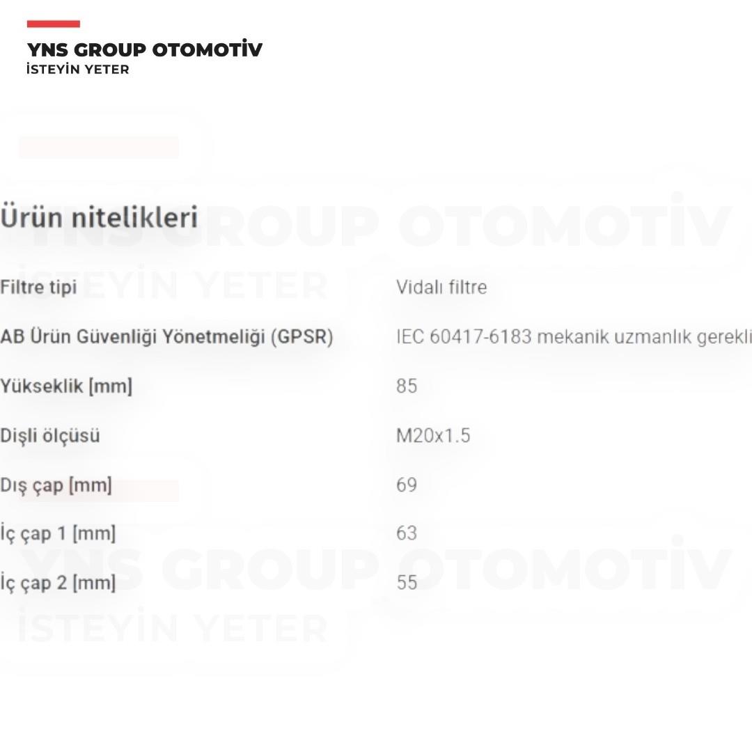 Fiat 500L Bravo Doblo 10- Egea Grande Punto 05-11 Idea Linea Stilo 1.2 - 1.4 16v Yağ Filtresi Filtron - Op5452
