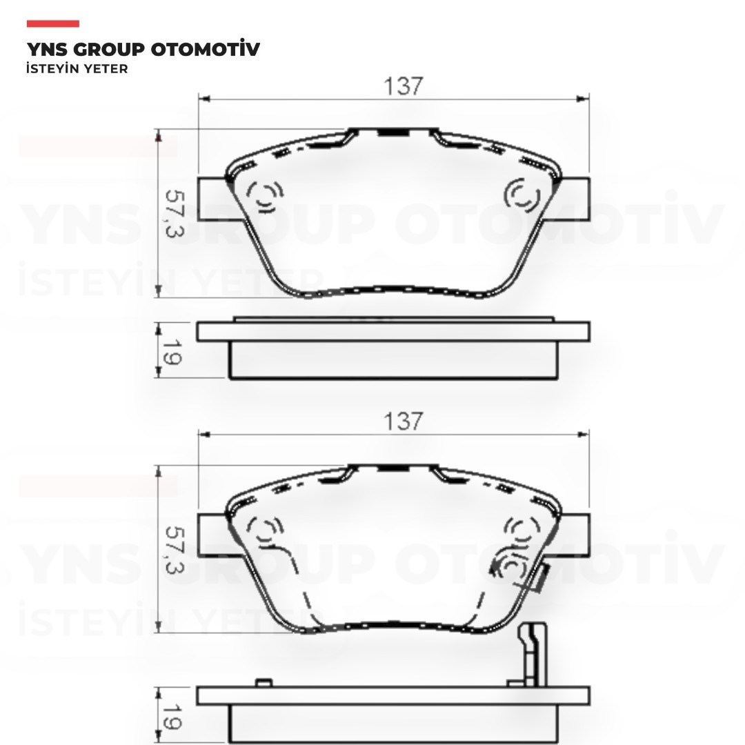 Fiat Bravo 07-14 Doblo 10-23 Fiorino 07- Grande Punto 05- Idea 05- Linea 07- Stilo 01-07 Ön Fren Balatası Takımı Mga - 55110