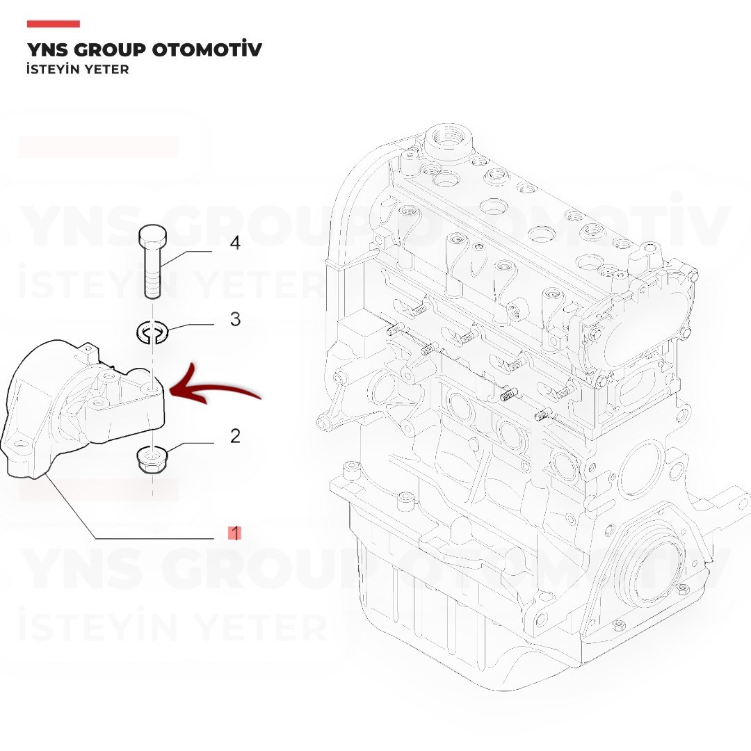 Fiat Doblo 10-23 Fiorino 07- Linea 15-23 Opel Combo D 12-21 1.3 Mjt - 1.4 Motor Takozu (Kulağı) Ön Sağ (Yağlı) Orjinal Opar - 51799110