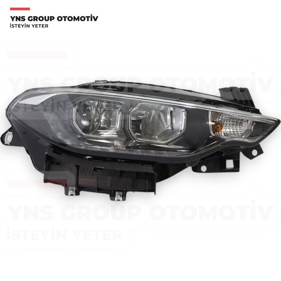 Fiat Egea 15- Far Sağ (Motorlu + Krom Çıtalı + Led Drl + Park + Siyah Çerçeveli) Orjinal Opar - 52145154