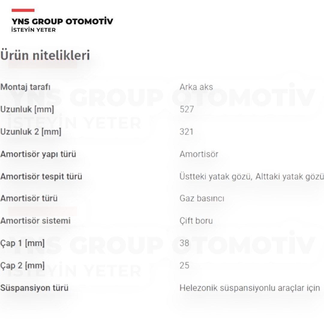 Fiat Fullback 16-25 Mitsubishi L200 05-25 Toyota Hilüx 88-97 Arka Amortisör (Sağ = Sol) Magneti Marelli - 379000527000 / 4162a258