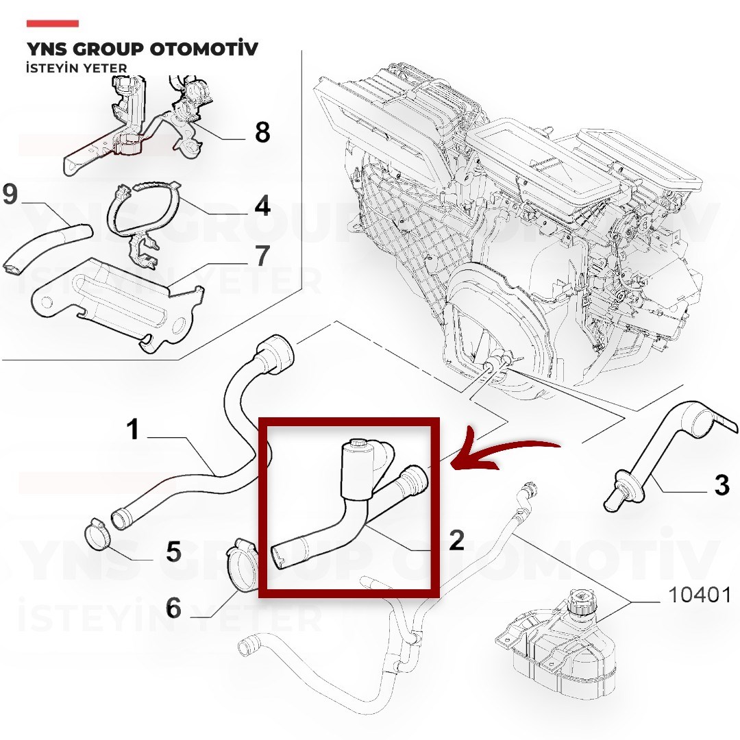 Fiat Linea 09- 1.6 Mjt Kalorifer Hortumu (Musluklu) Opar Orjinal - 51904931 / 51780445