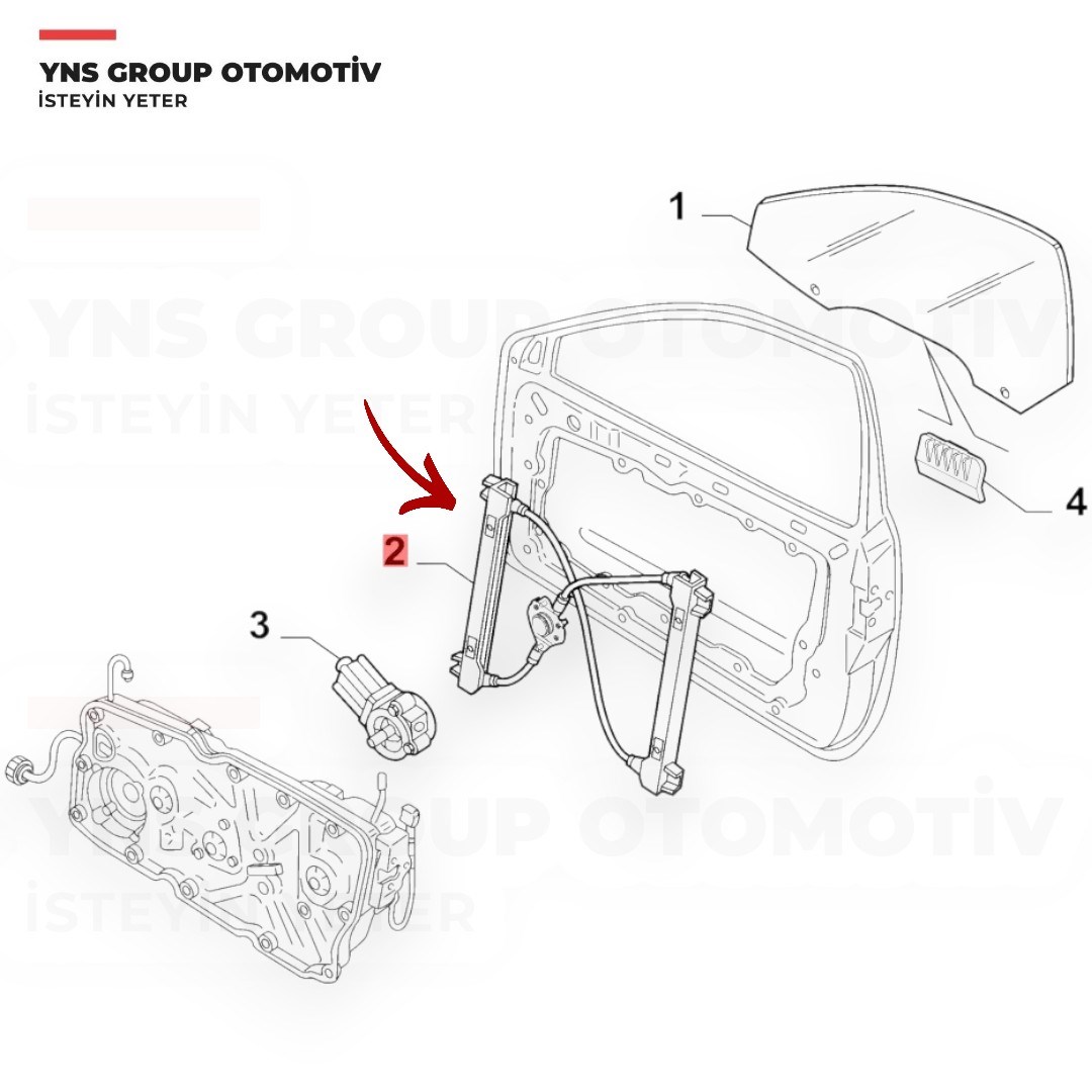 Fiat Stilo 01-08 Ön Cam Krikosu Sağ (Elektrikli) Valeo - 850177 / 46831654