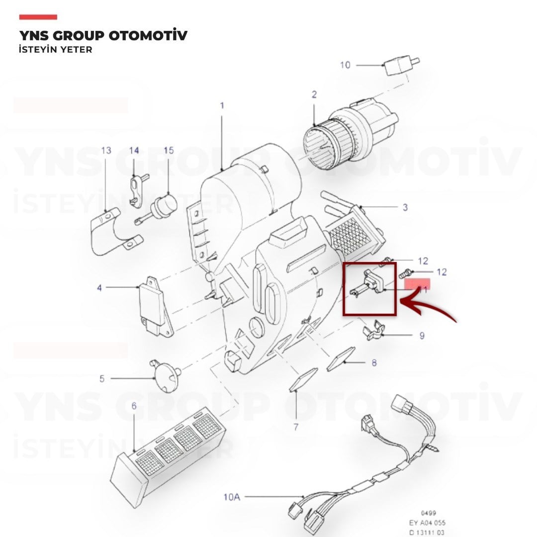 Ford Transit Tourneo V184 91-14 Kalorifer Rezistansı Orjinal Otosan - 3c1h1b647aa / 98vw18b647ab