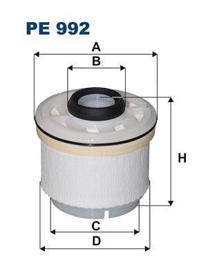 Hilüx 05- 2,5 d-4d Mazot (Yakıt) Filtre Elemanı - Pe992