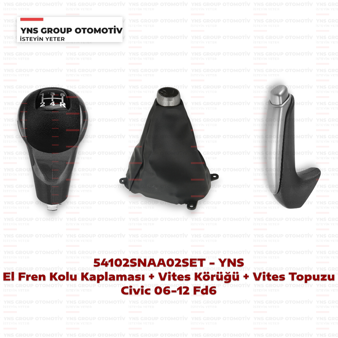 Honda Civic 06-11 Fd6 El Fren Kolu Kaplaması + Vites Körüğü + Vites Topuzu Yns - 47125snaa82zb