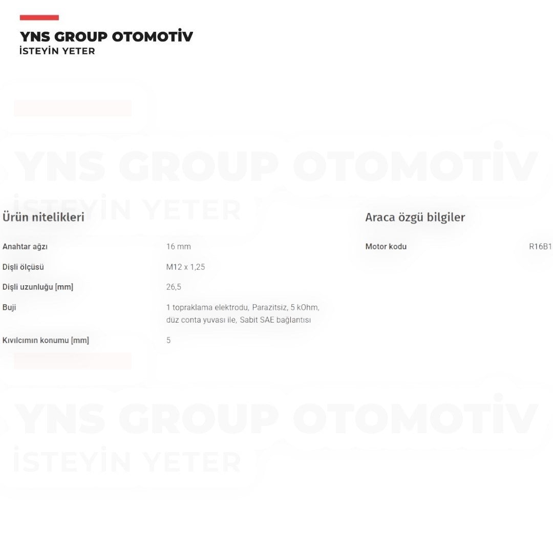 Honda Civic 12-22 Fb7 - Fc5 1.6 cc Ateşleme Bujisi (Sılzkr7c11ds) Ngk - 94742