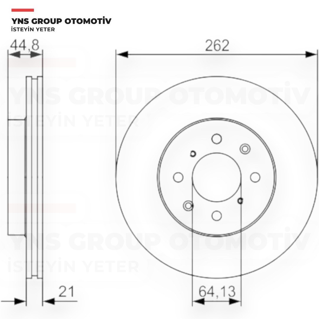 Honda Civic 92-95 / 01-06 Crx 87-98 Jazz 08- City 08- Rover 200 - 400 Serisi 95-00 1.6 - 2.0 Fren Diski Ön (Adet) (262 X 4) Bosch - 0986479r80