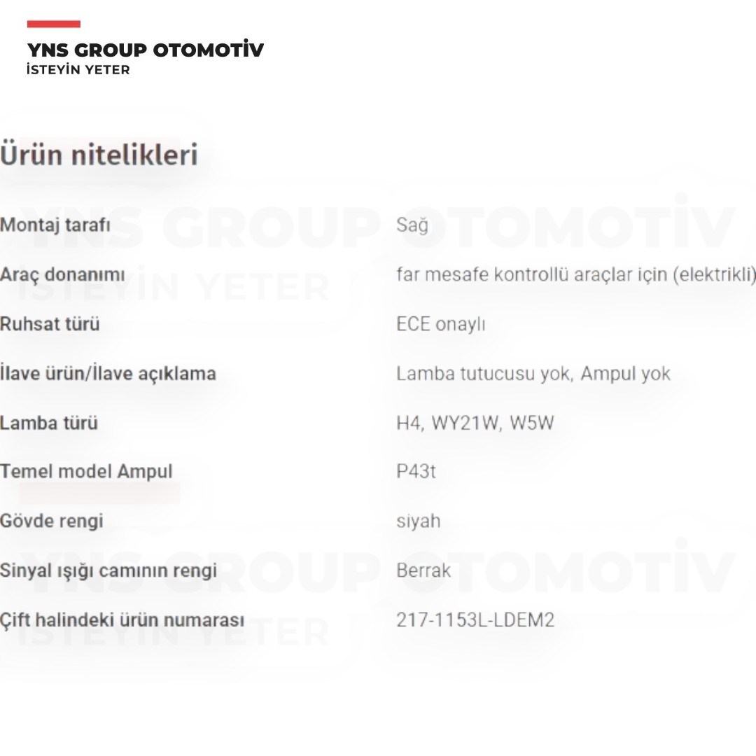 Honda Jazz 04-08 Ön Far Lambası Sağ (Elektrikli - Siyah) Depo - 2171153rldem2 / 33101saag52