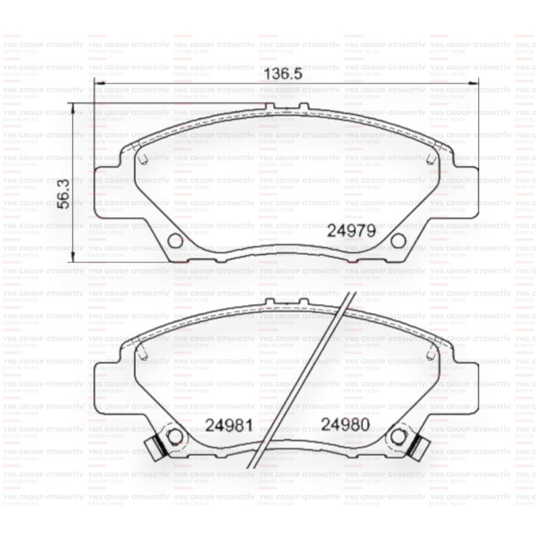 Honda Jazz 08- Ön Fren Balatası Blueprint - Adh24285