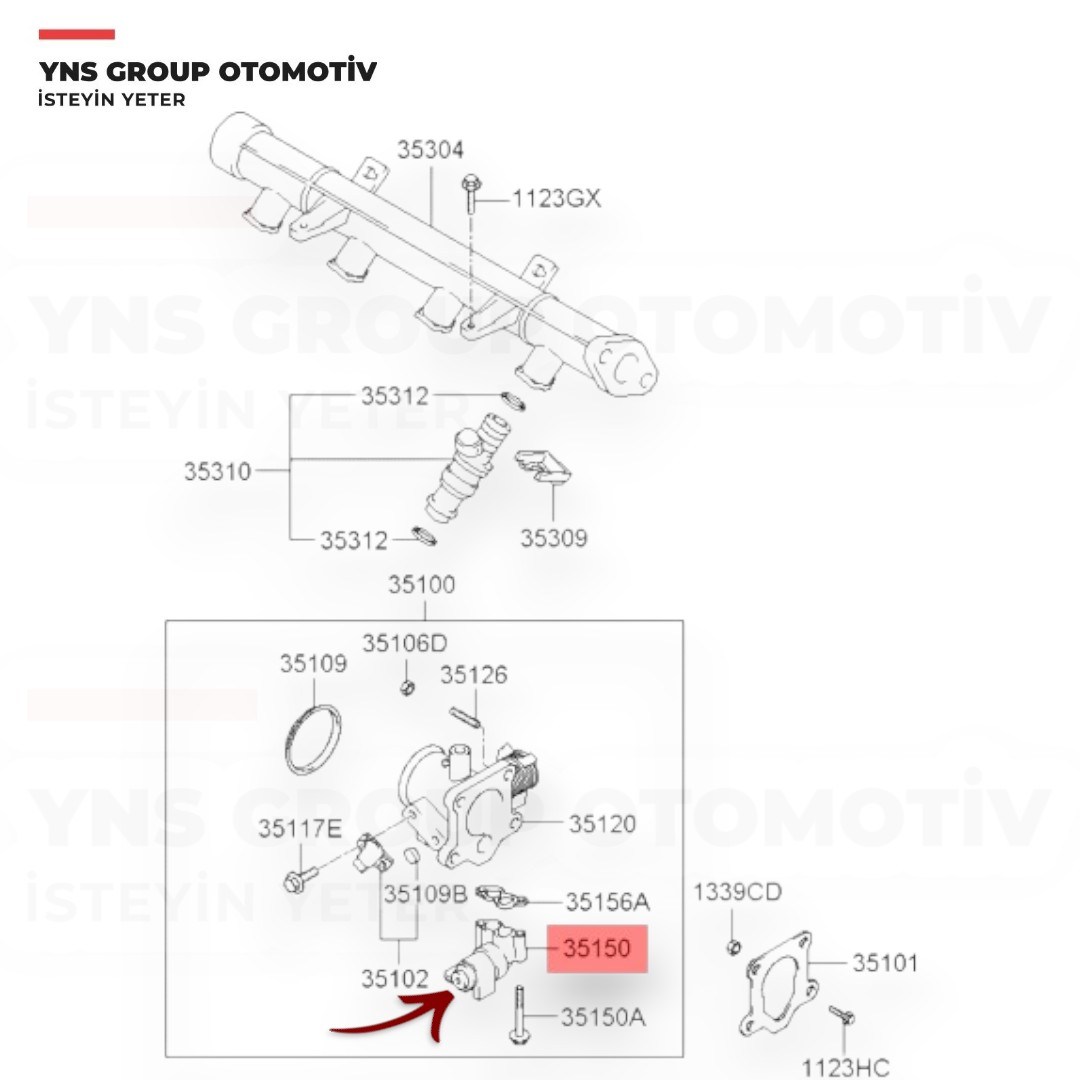 Hyundai Accent 00-05 Coupe 98-09 Elantra 00-06 Era 06-12 Getz 03-05 Matrix 01-08 1.3 - 1.5 - 1.6 Kia Cerato 04-09 1.6 Benzinli Rolanti Ayarlayıcı Valfi (Sensörü) Güney Kore - 3515022600