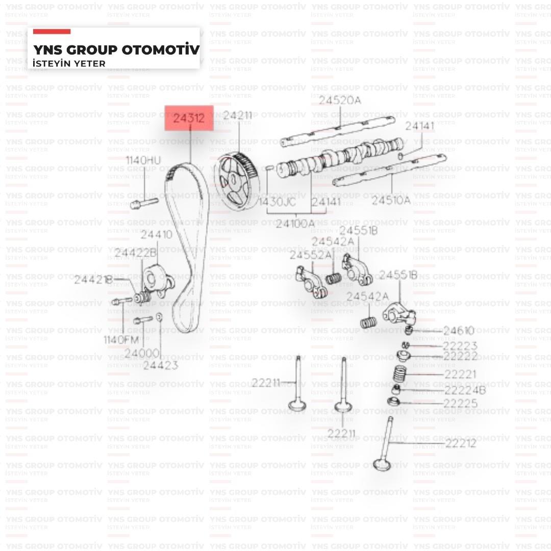 Hyundai Accent 94-00 1.3 - 1.5 12v Triger (Eksantrik) Kayış Seti (92ru220) Dongil - 92ru220set