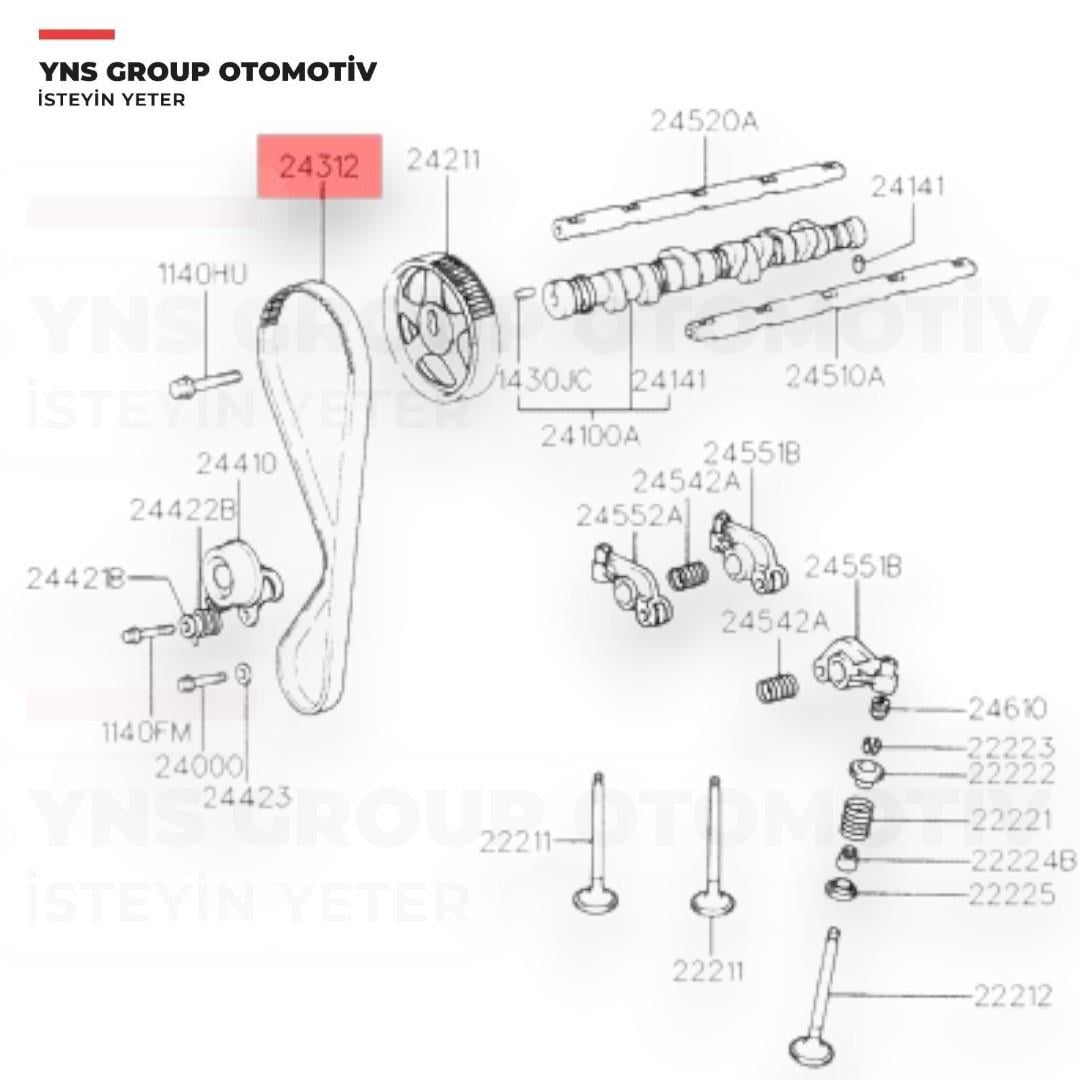 Hyundai Accent 94-00 1.3 - 1.5 12v Triger (Eksantrik) Kayış Seti (92ru220) Bando - 92ru220set