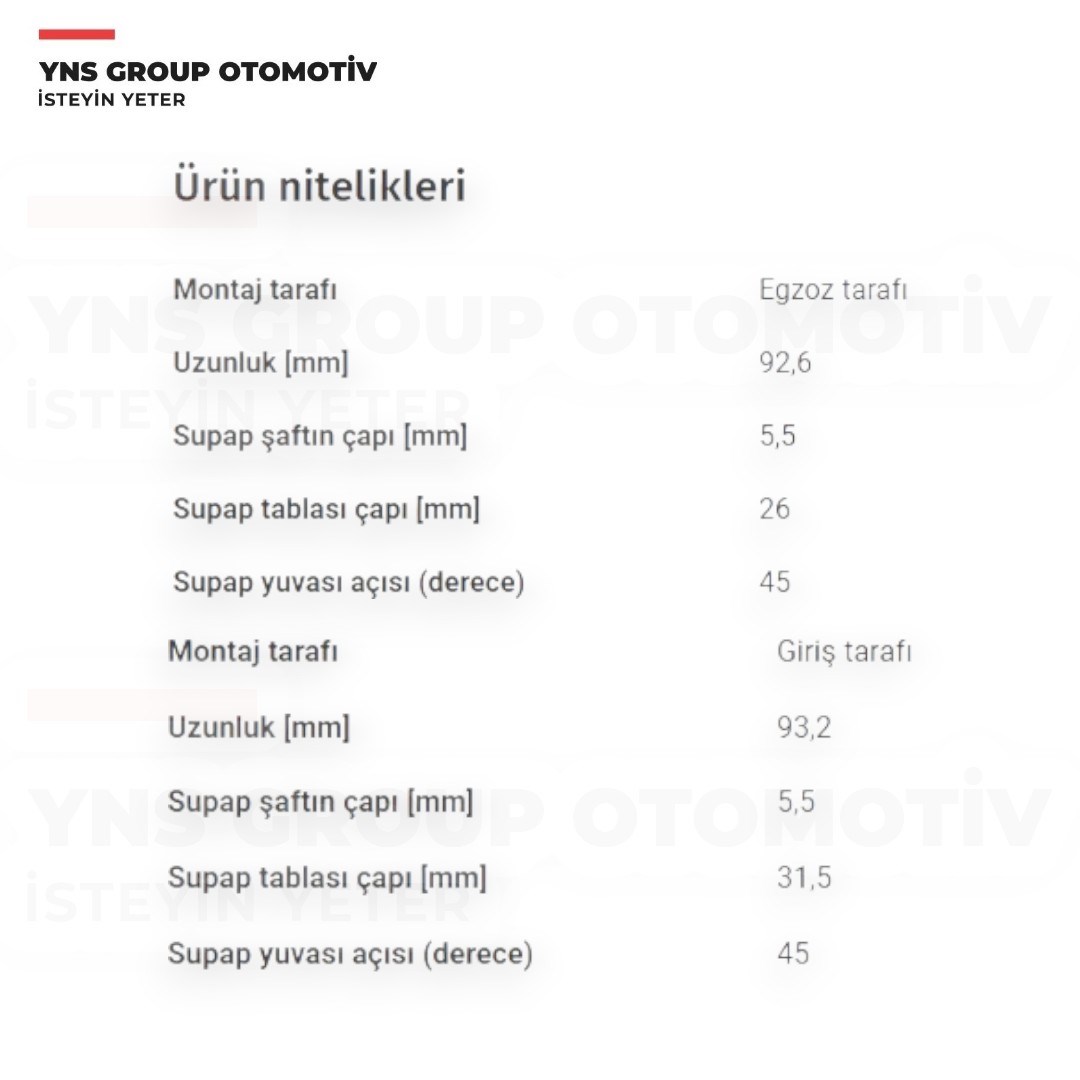 Hyundai Accent Blue I20 I30 I40 Ix35 Tucson 10-20 Kia Carens Ceed Cerato Rio soul Sportage 10-20 1.4 - 1.6 Gdi (G4fa - G4fc) Subap Takımı (Lpg Uyumlu - Stellitli) Tetik - Hyu126 / 222122b000 / 222112b000