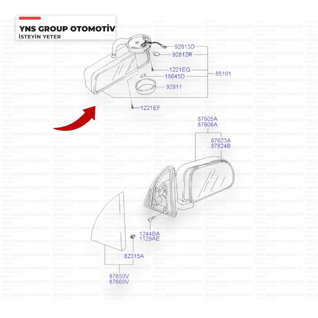 Hyundai Atos 05-07 İç Dikiz Aynası Orjinal - 8510105100