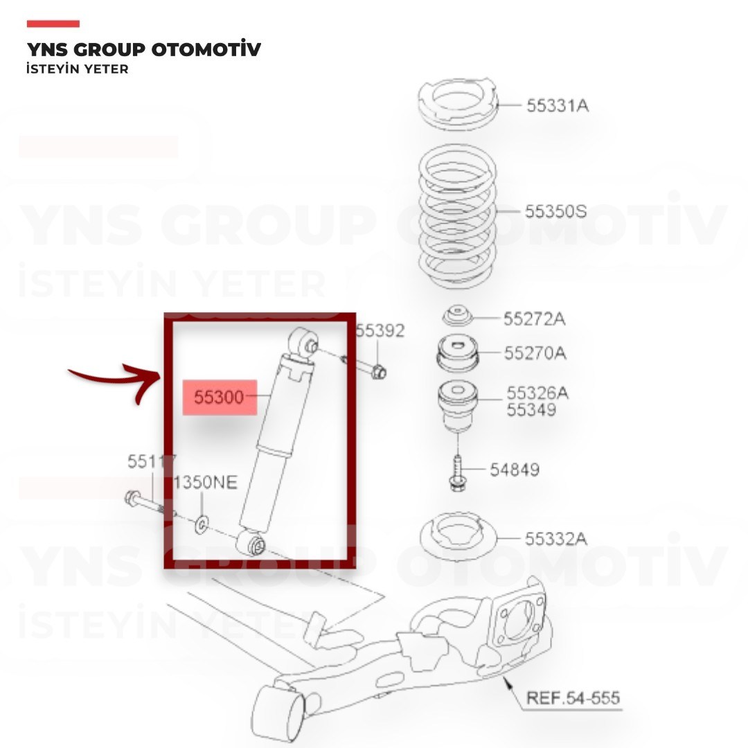 Hyundai Blue 10- I20 07-14 Ix20 10-19 Kia Rio Venga 10-19 Arka Amortisör (Sağ = Sol) Optimal - A5302g / 553101j000