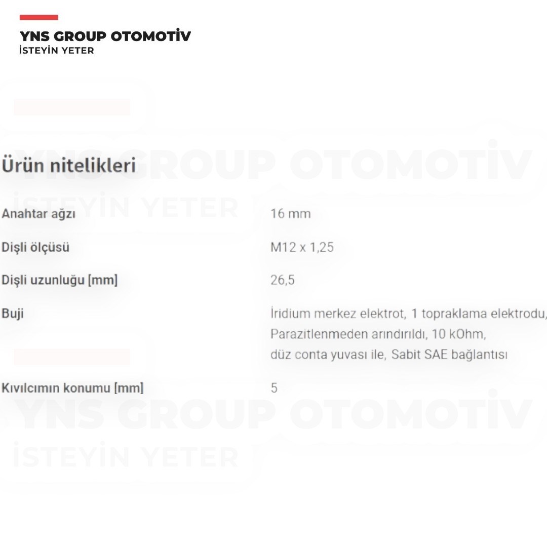 Hyundai Accent Blue Elantra I30 Ix35 11- Tucson 15-22 Kia Ceed Cerato Rio Soul 11- Sportage 15-22 1.6 Gdi Benzinli Ateşleme Bujisi (Sılzkr6b10e) Hmc - 1884610060