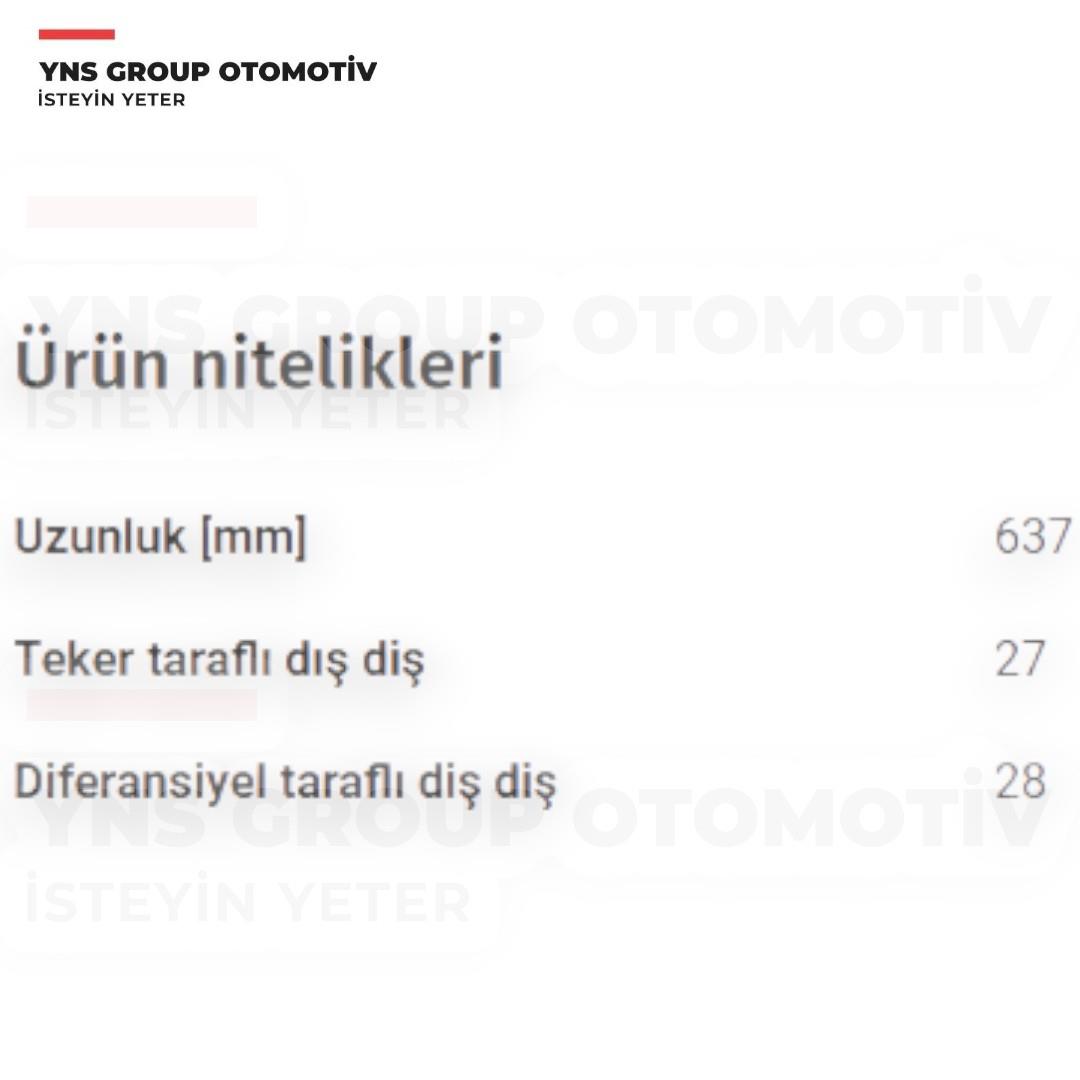 Hyundai Elantra 16- 1.6 Crdi Dizel Ön Aks Mili Komple Sol (Otomatik / 27x637x28) Hmc Orjinal - 49500f2500