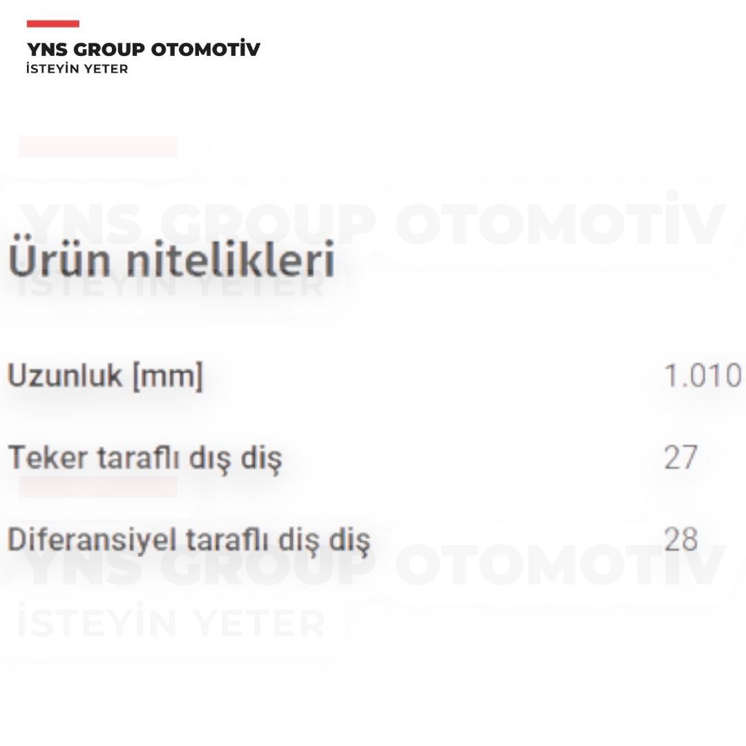 Hyundai Elantra 16- 1.6 Crdi Dizel Ön Aks Mili Komple Sağ (Otomatik / 27x1010x28) Hmc Orjinal - 49501f2500