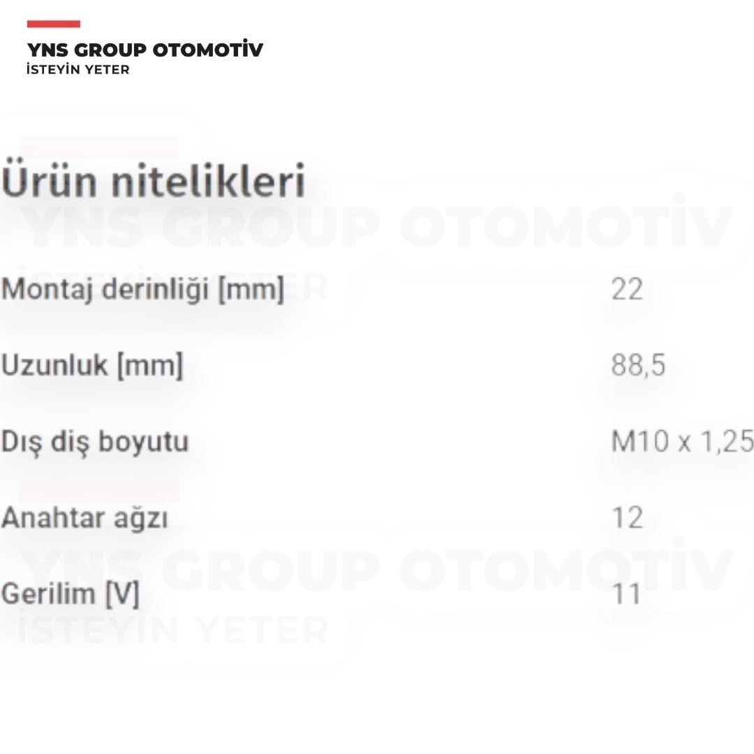 Hyundai H100 97- Starex 04- Kia Bongo K2500 Pregio 04- 2.5 Tci Nissan Pickup D21 Kızdırma (Isıtma) Bujisi 11v Swag - 82919097 / 3671042060