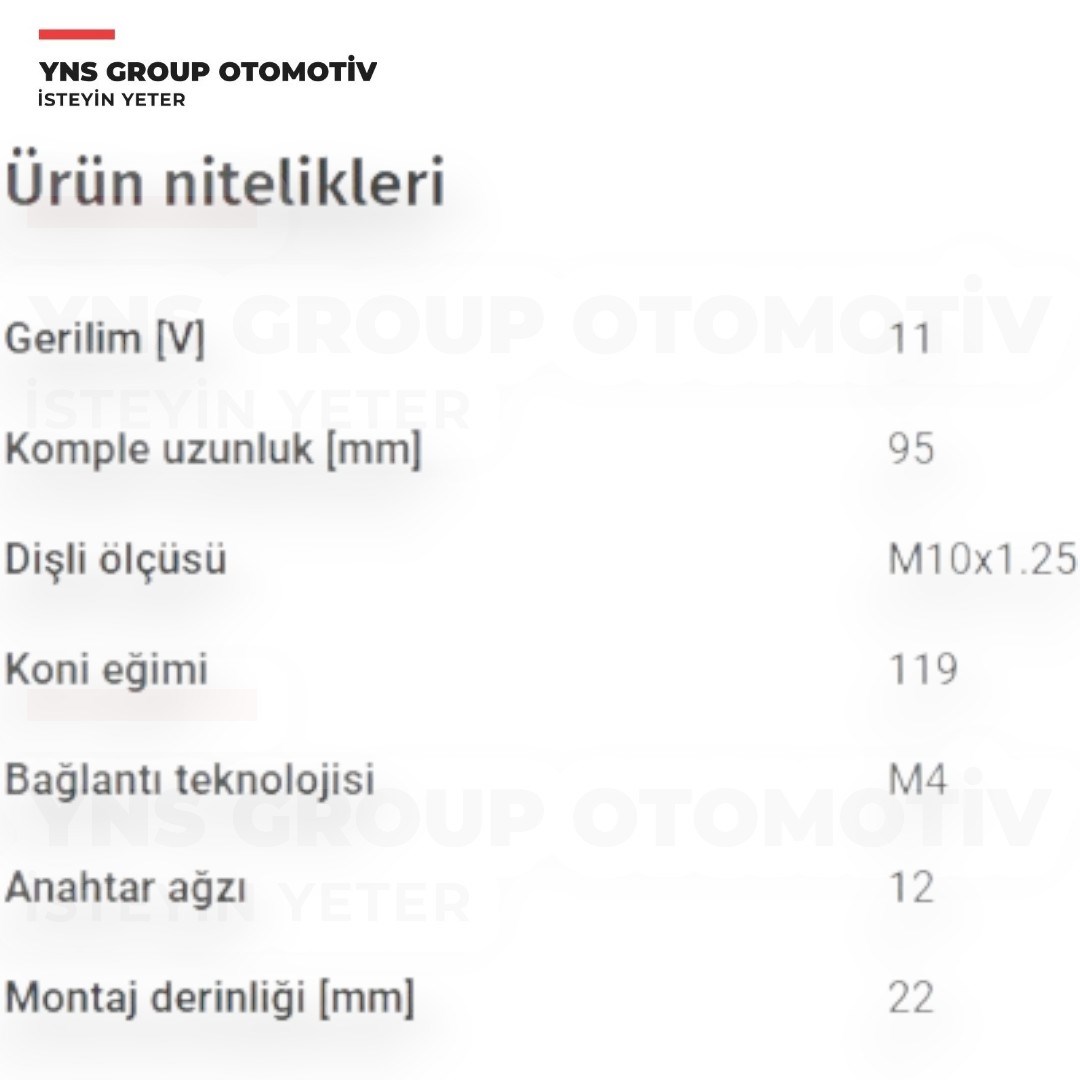 Hyundai H100 97- Starex 04- Kia Bongo K2500 Pregio 04- 2.5 Tci Nissan Pickup D21 Kızdırma (Isıtma) Bujisi 11v Jinyou Kore - 3671042060