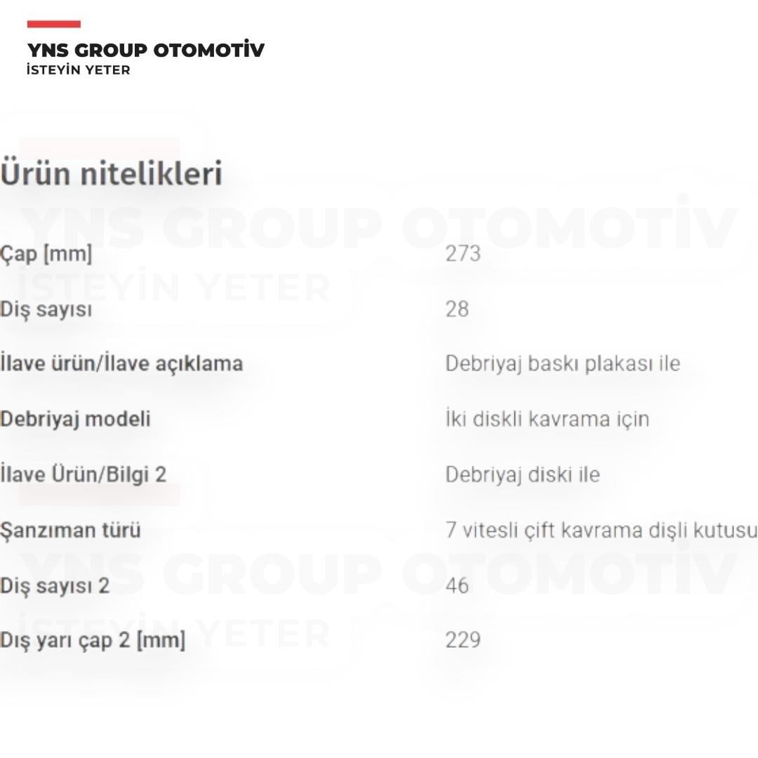 Hyundai Elantra Kona Tucson 21- Kia Sportage 21- Benzinli / Dizel A/t (7 ileri Dct) Debriyaj Seti (Kavrama) Orjinal Hmc - 412002d500