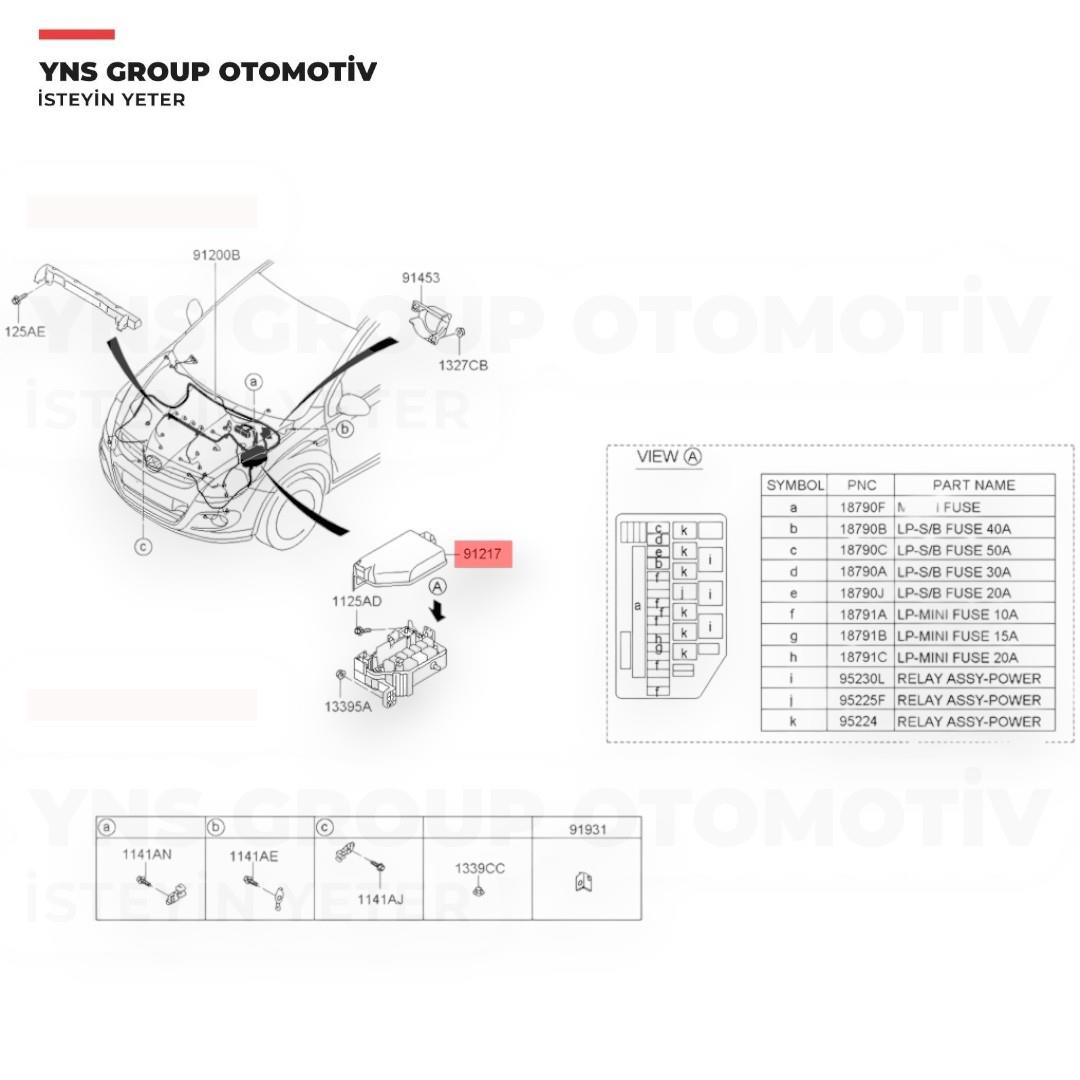 Hyundai I20 10-12 1.4 Crdi Dizel Sigorta Kutusu Kapağı Üst Hmc Orjinal - 919401j140