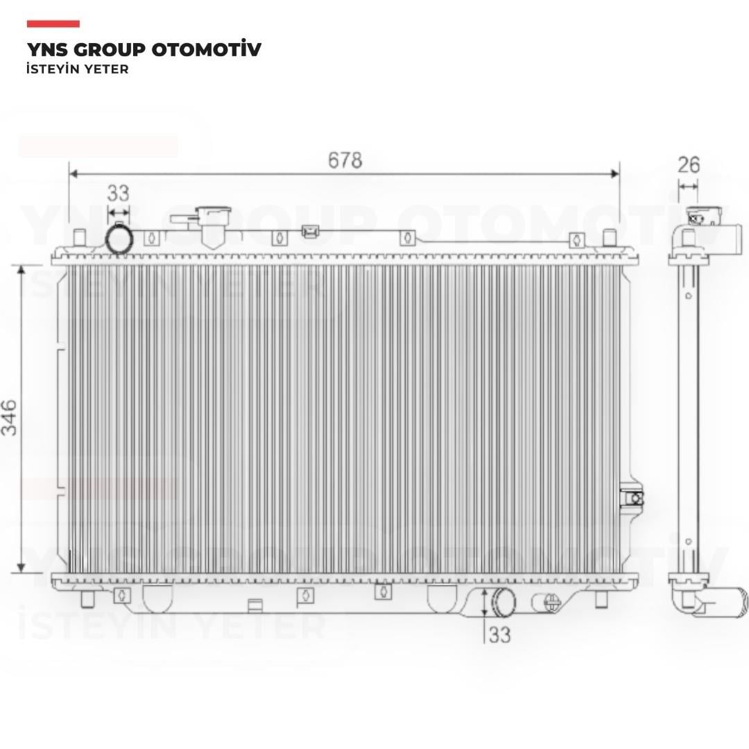 Kia Cerato 01-04 1.8 Sephia 97-02 Shuma II 97-04 1.5 - 1.6 - 1.8 (M/t) Motor Su Radyatörü Valeo - 733130 / 0k2a115200