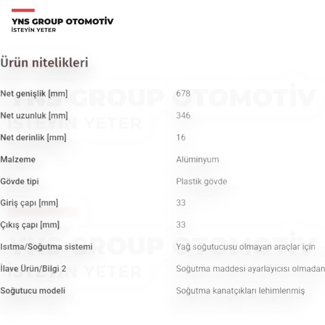 Kia Cerato 01-04 1.8 Sephia 97-02 Shuma II 97-04 1.5 - 1.6 - 1.8 (M/t) Motor Su Radyatörü Valeo - 733130 / 0k2a115200